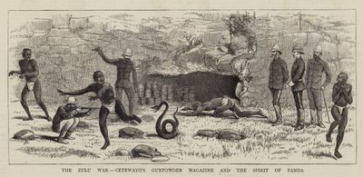ズールー戦争、セテワヨの火薬雑誌、スピリットオブパンダ 作： Alfred Chantrey Corbould